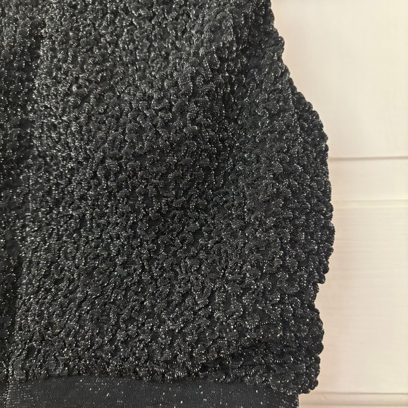 Vintage 90s Cache Size 6 Metallic Black Sleeveless Maxi Gown‎ Dress Made in USA - Picture 10 of 13